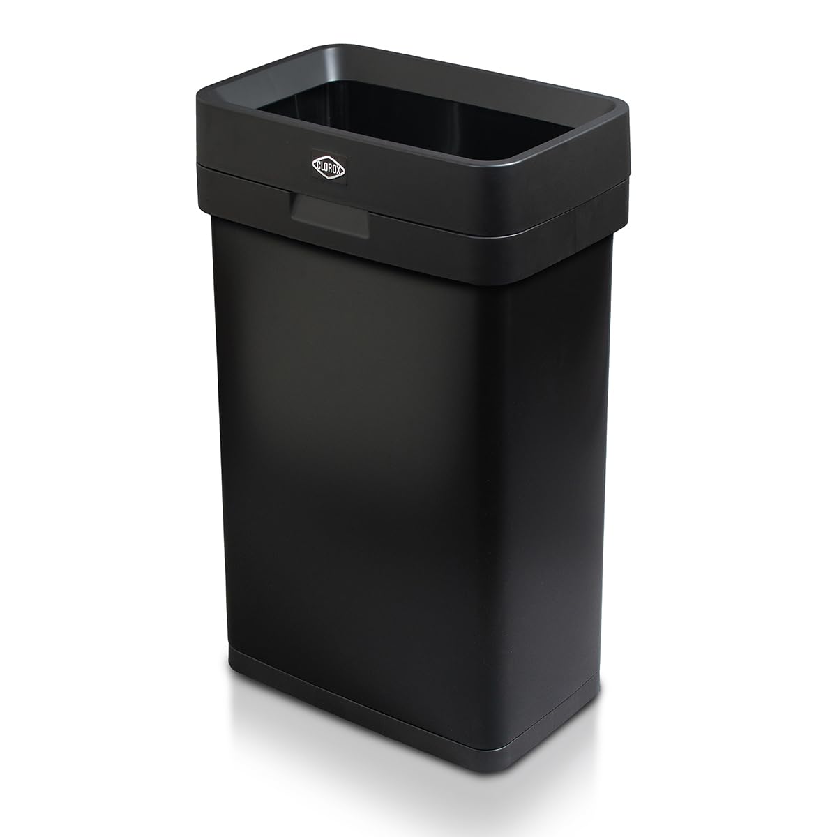 Slim Open Top Stainless Steel Trash Can, Matte Black, 13 Gal / 50L H153