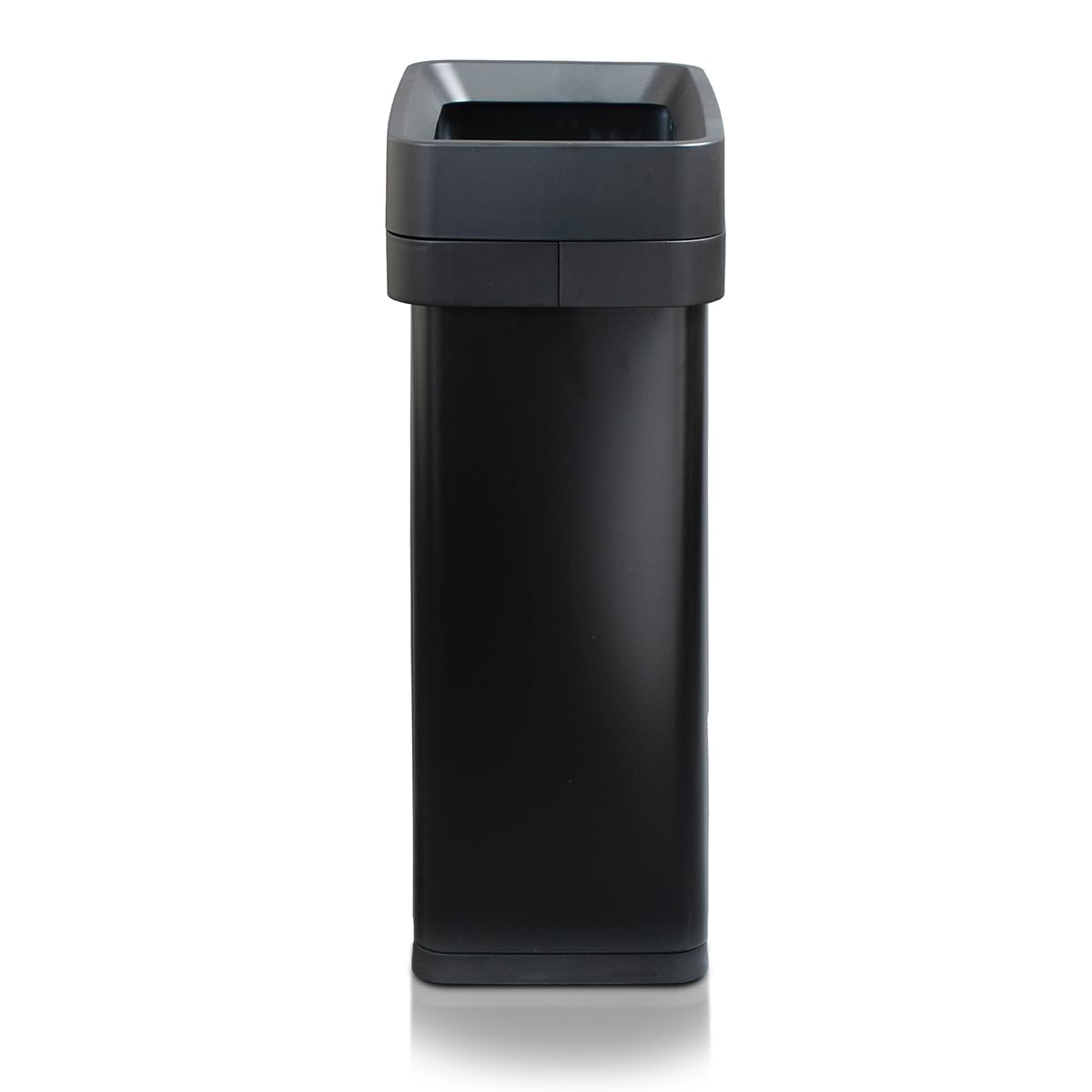 Slim Open Top Stainless Steel Trash Can, Matte Black, 13 Gal / 50L H153