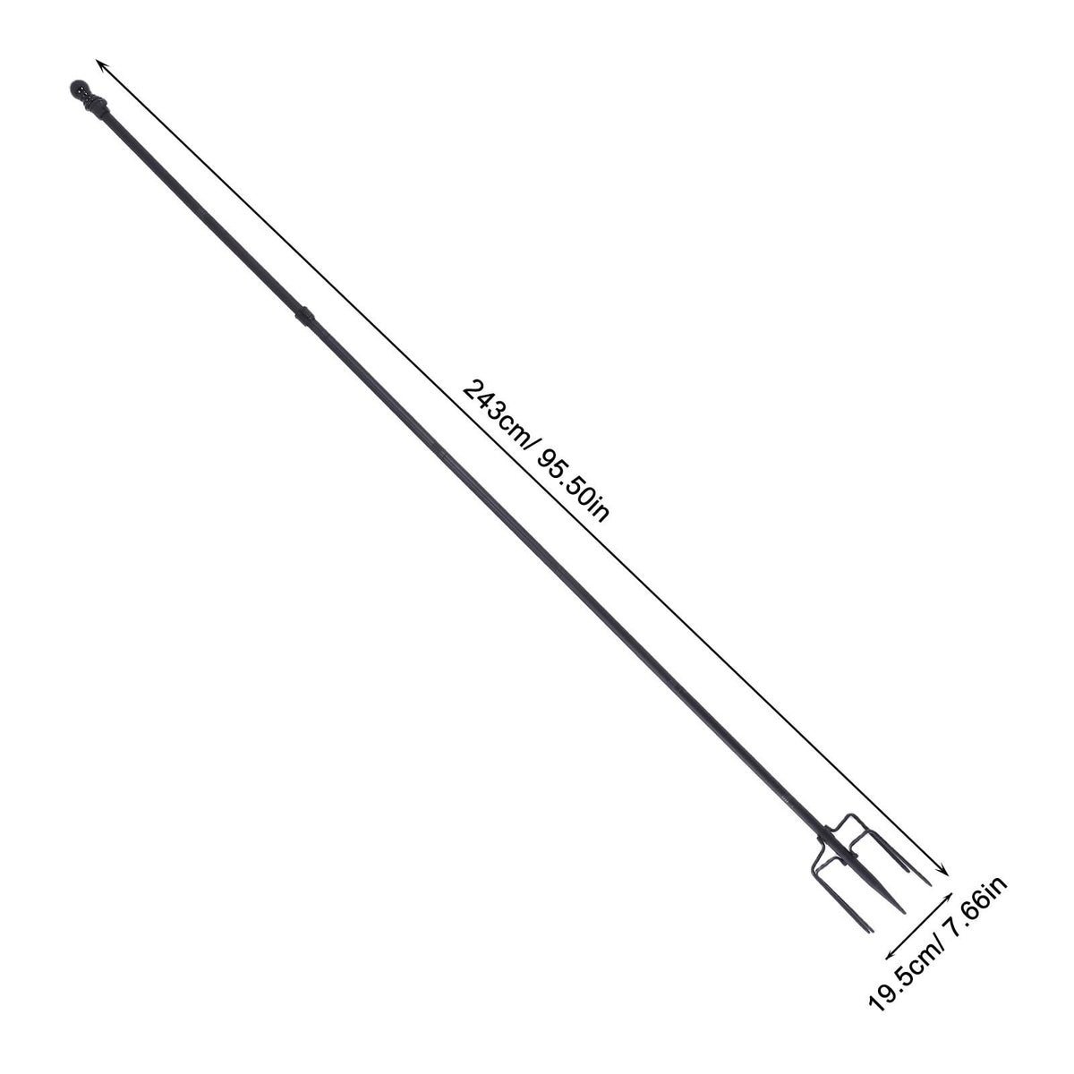 Stainless Steel Flag Pole Holder with 5 Prongs N903589
