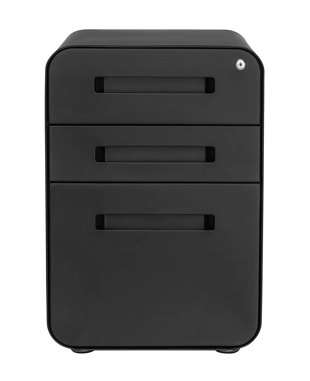 3 Drawer Black Metal File Cabinet with Lock C59026