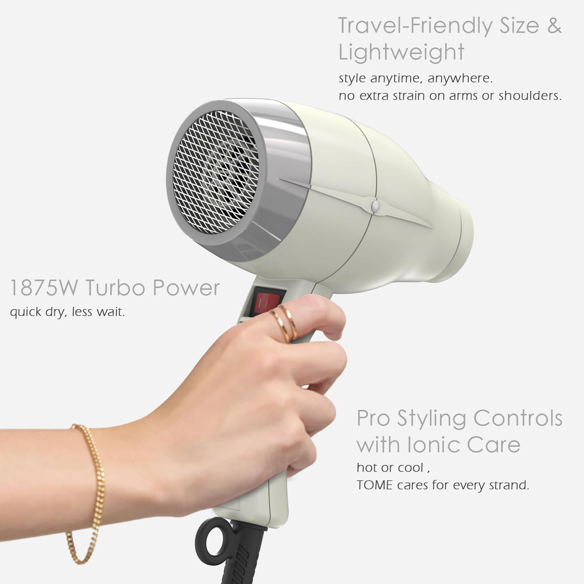 1875W Ionic Hair Dryer with Diffuser D822289