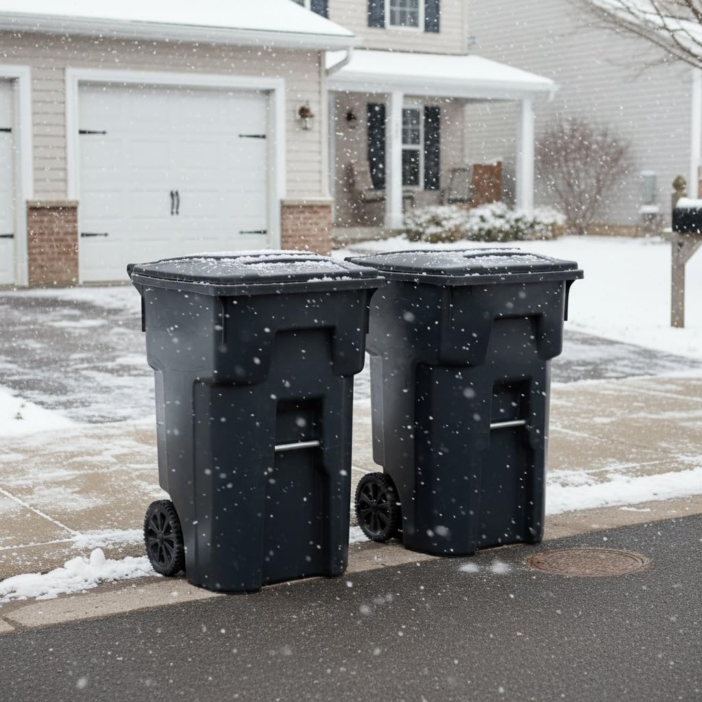 48 Gallon Garbage Cans Trash Cans With 2 Wheels And Lid Heavy Duty N2258
