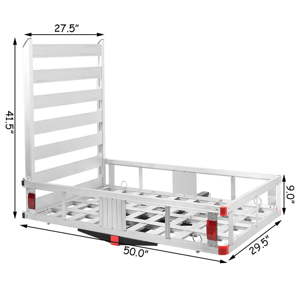 50"x 29.5" Aluminum Hitch Cargo Carrier with Ramp G61660