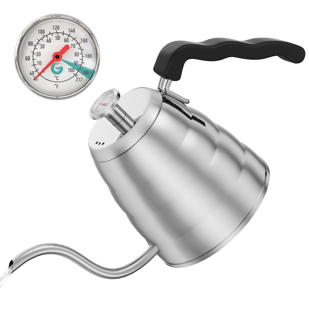 40oz Stainless Steel Gooseneck Kettle and 14oz Pour Over Coffee Maker K13877