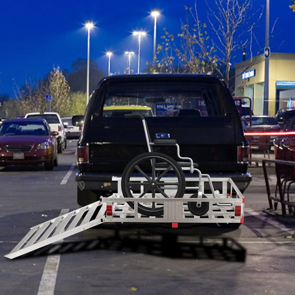 50"x 29.5" Aluminum Hitch Cargo Carrier with Ramp G61660