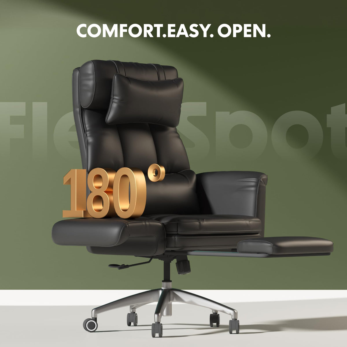 Oversized Brown Convertible Office Chair J543
