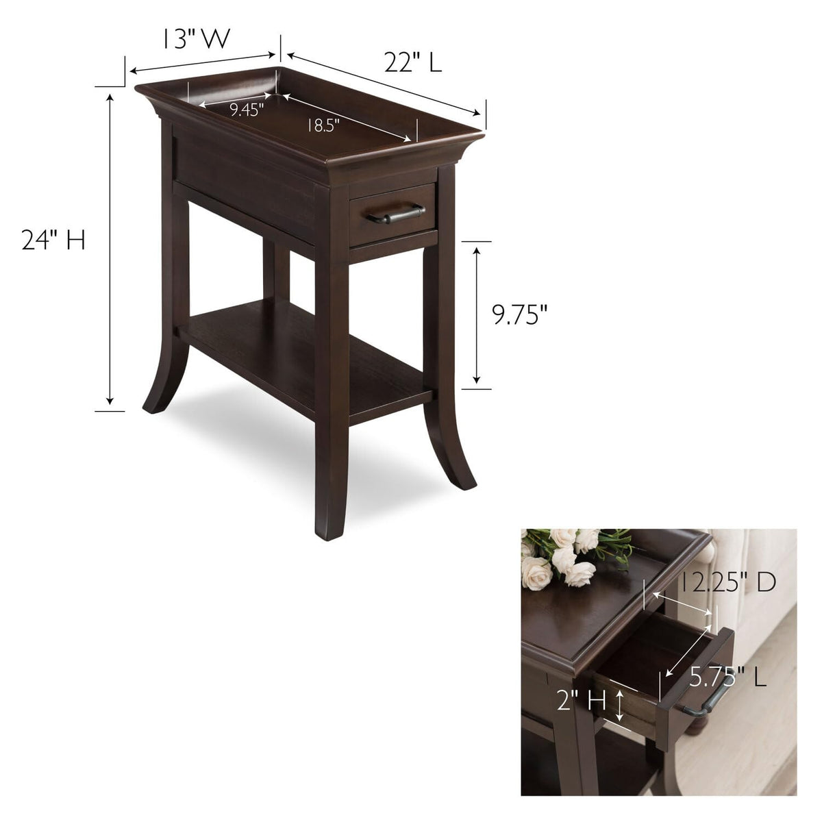 Chocolate Cherry End Table N604066