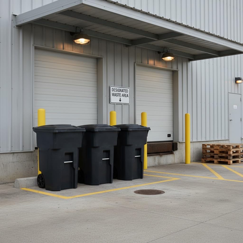 48 Gallon Garbage Cans Trash Cans With 2 Wheels And Lid Heavy Duty N2258