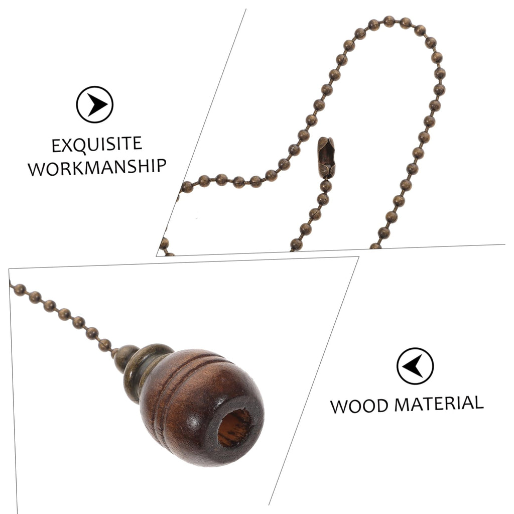 Wooden Ceiling Fan Pull Chain Set of 2 D508436