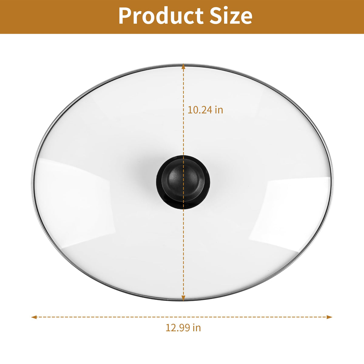 Oval Glass Lid 7 Quart Slow Cooker O129