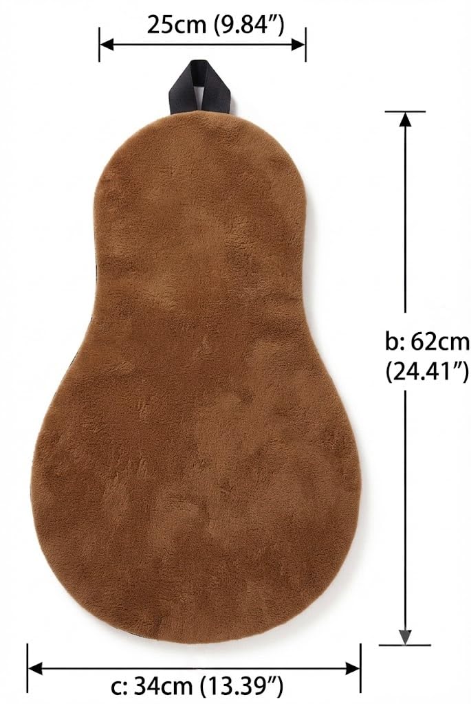 Brown Short Plush Horse Saddle Seat Cushion X50532
