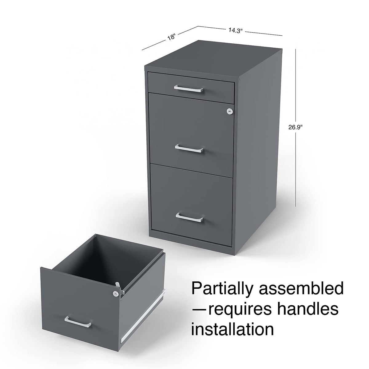 3 Drawer Letter Size Lockable File Cabinet X547345
