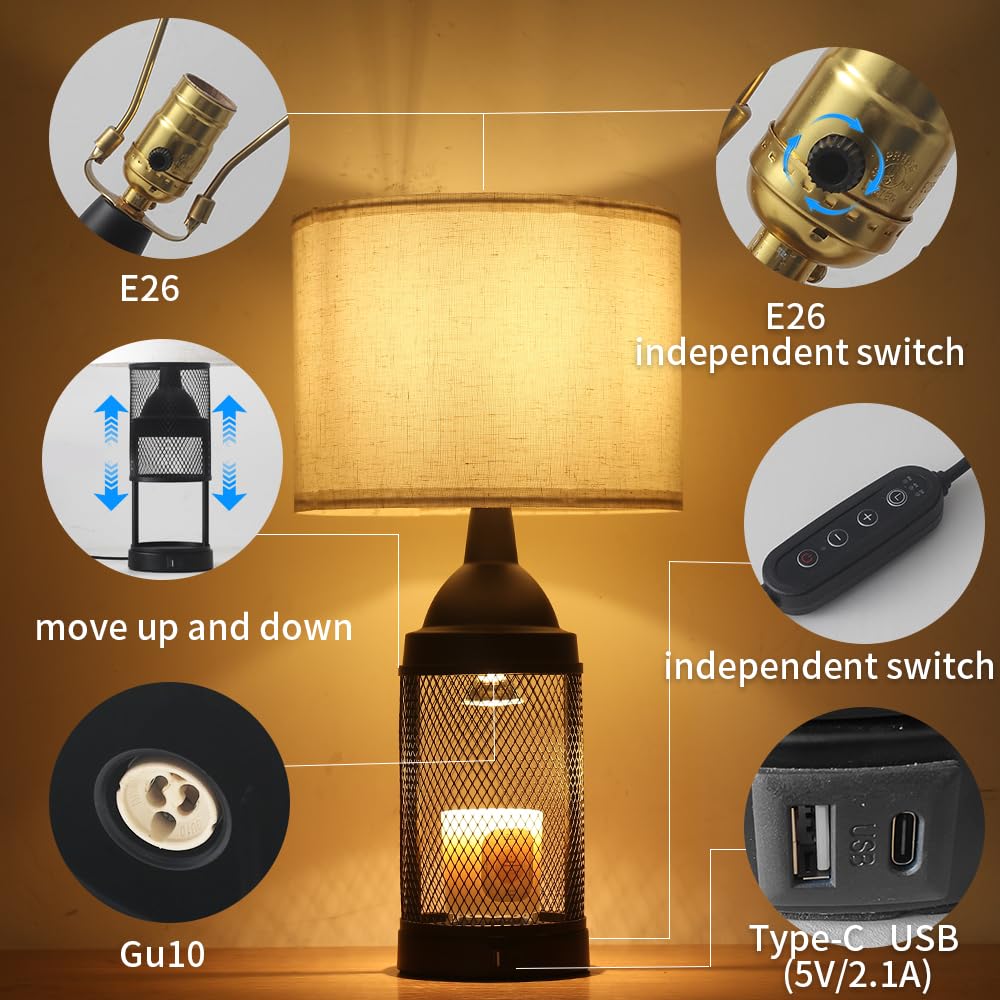 Electric Candle Warmer Lamp with 2 Bulbs C585