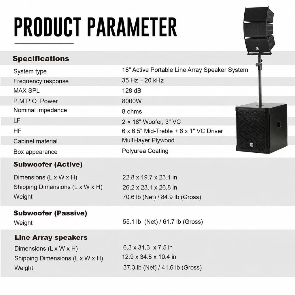 8000W Active Line Array PA System C414765