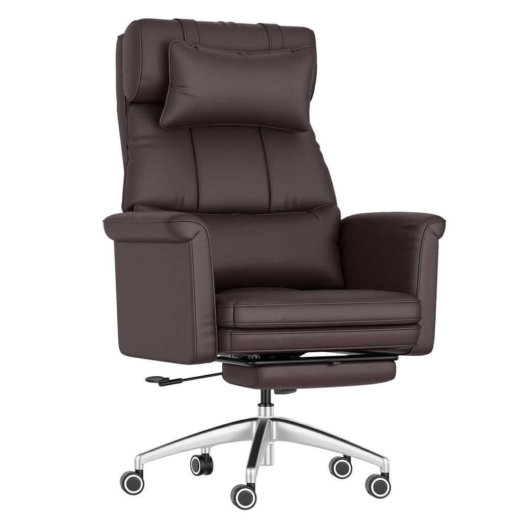 Oversized Brown Convertible Office Chair J543