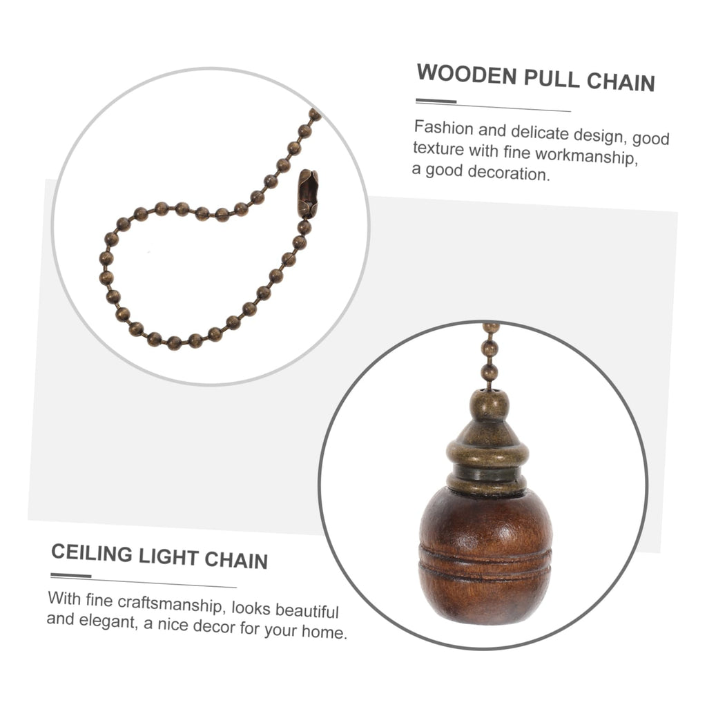 Wooden Ceiling Fan Pull Chain Set of 2 D508436