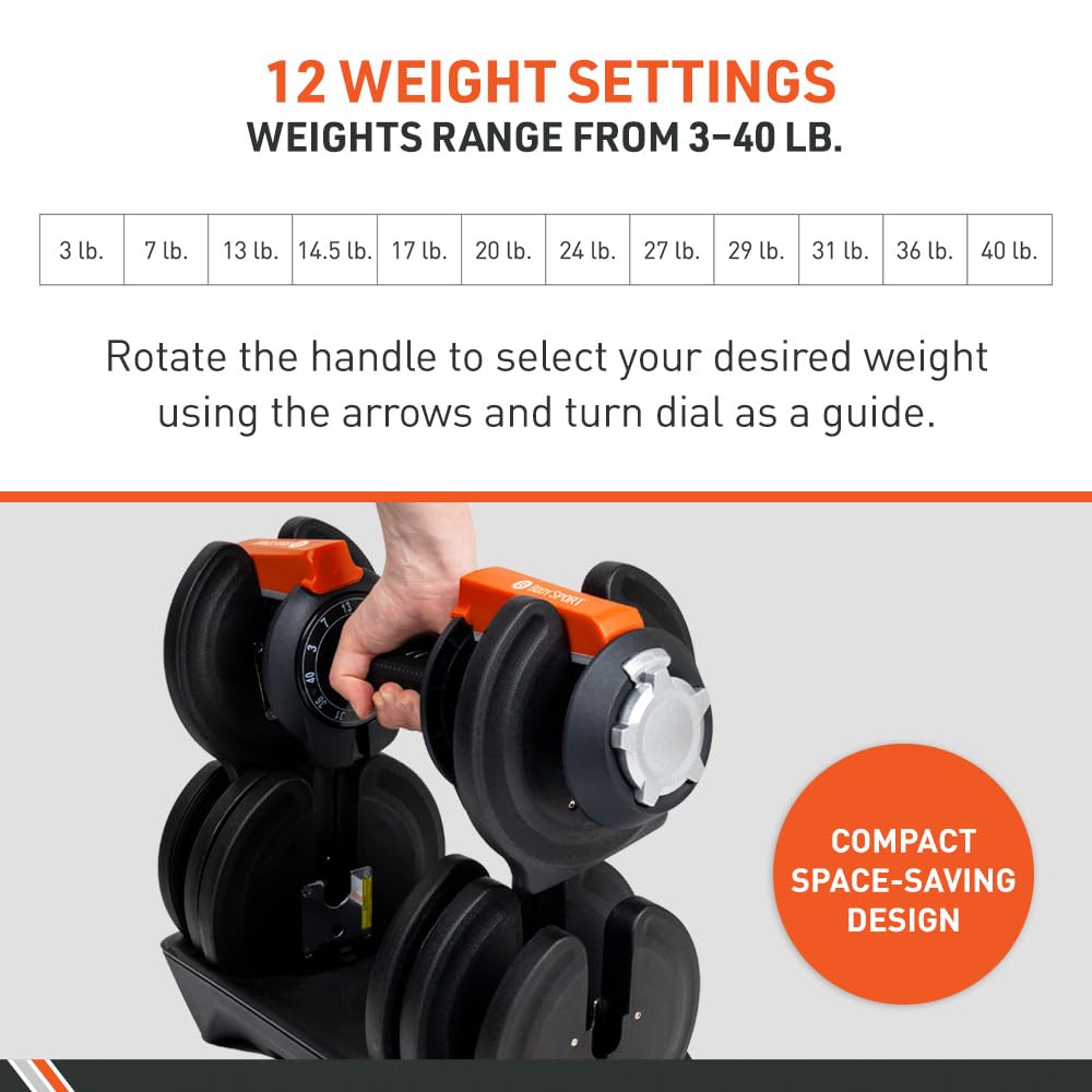 40 Pound Adjustable Dumbbells F14551