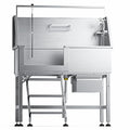 46" Stainless Steel Dog Washing Station with Removable Left Ramp & Storage Drawer Y664