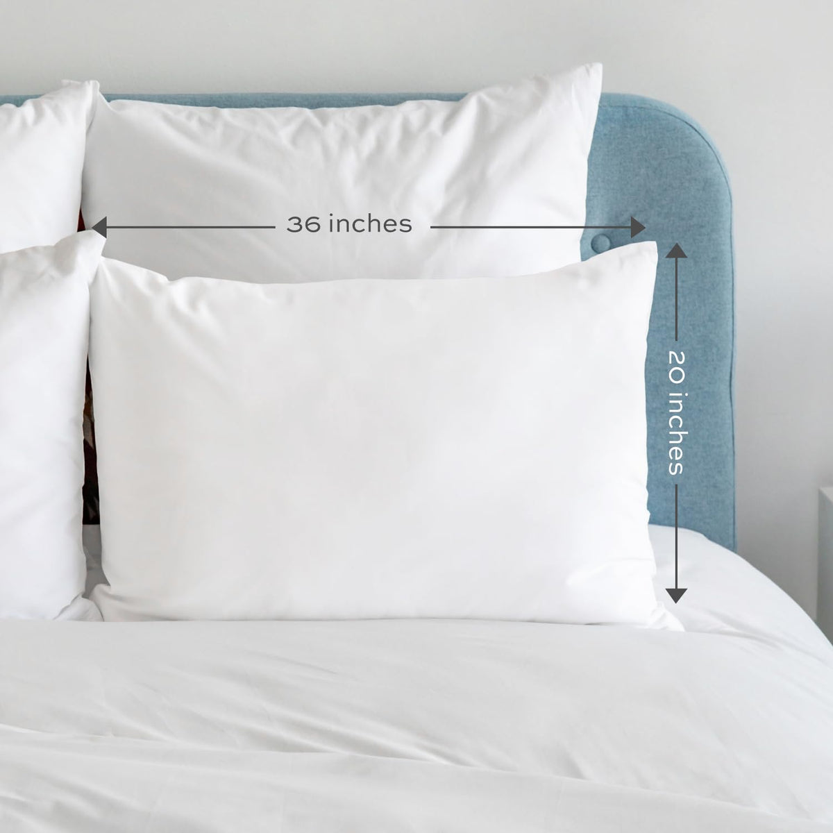 White 2 Pack King Size Down Alternative Bed Pillows U19319