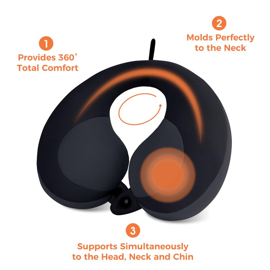 Kids Travel Neck Pillow Black W412383