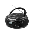 Portable CD Boombox with AM/FM Radio, Bluetooth, USB, SD Card, LCD Display, Black N3939