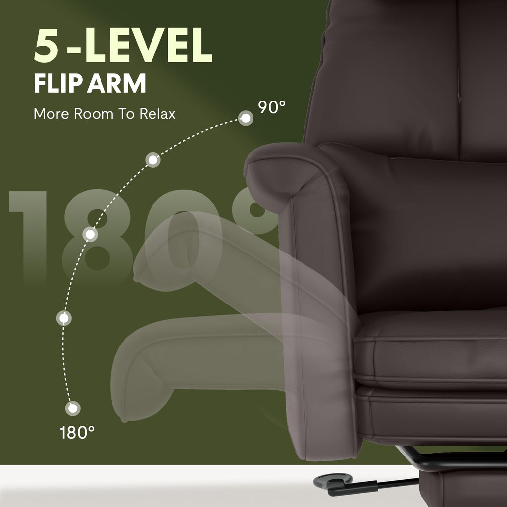 Oversized Brown Convertible Office Chair J543