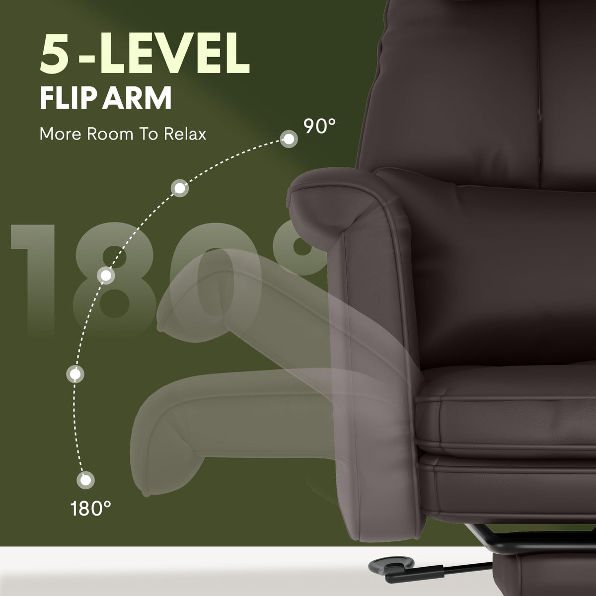 Oversized Brown Convertible Office Chair J543