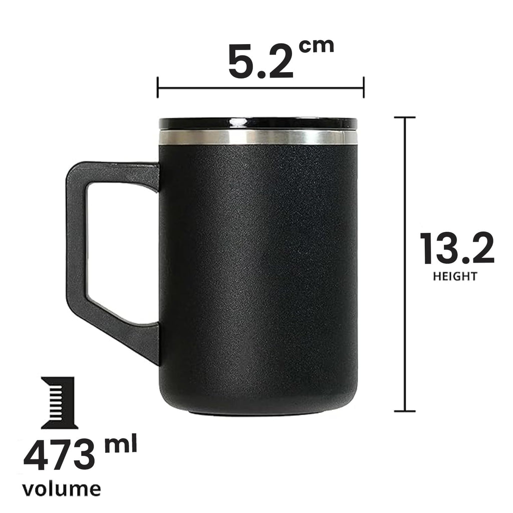 16oz Insulated Stainless Steel Coffee Mug with Lid J8134