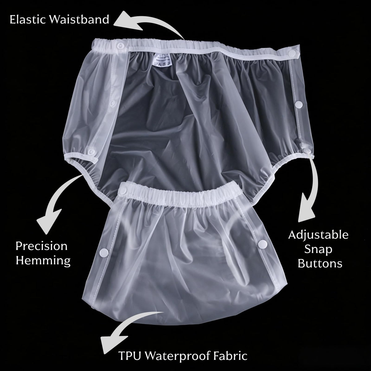 TPU Snap-on Washable Reusable Incontinence Pants V34749