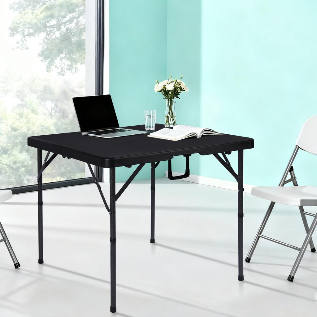 34" Black Folding Card Table U641994