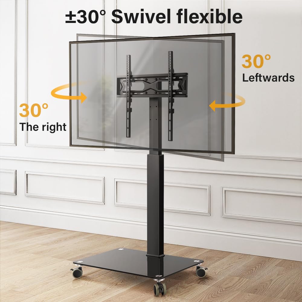 Rolling Floor TV Stand for 27-60 inch LED Screen with Mount N878