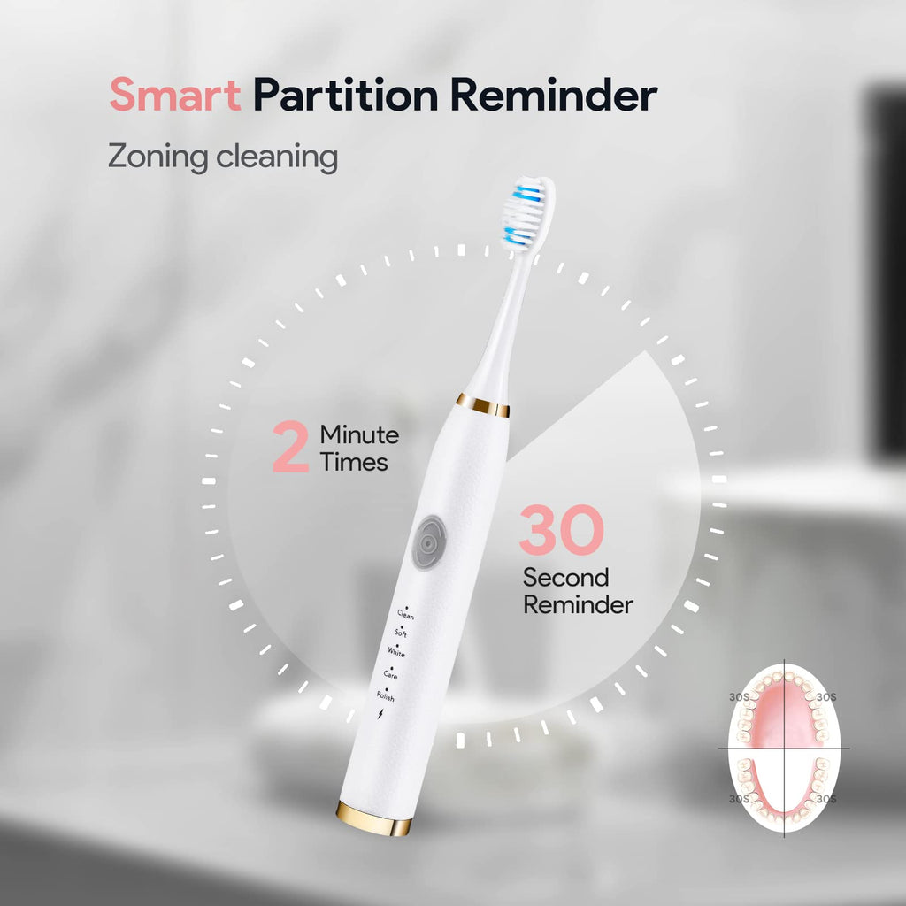Rechargeable Sonic Toothbrush 2-Pack White Pink G19954