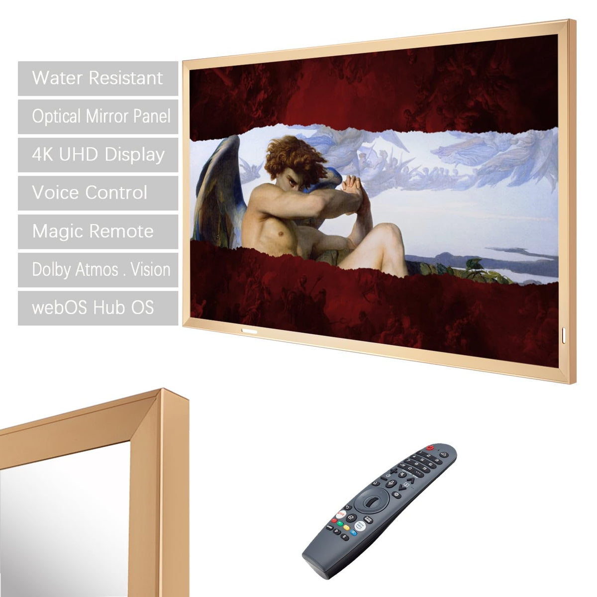 43-Inch Smart Mirror TV with Champagne Gold Aluminum Frame E976846