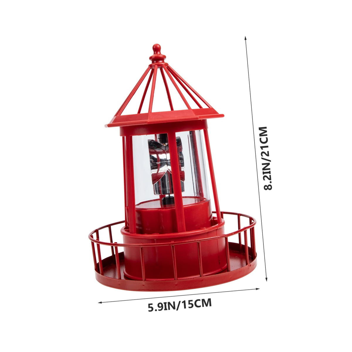 Solar Powered Rotating Lighthouse Garden Light V746676
