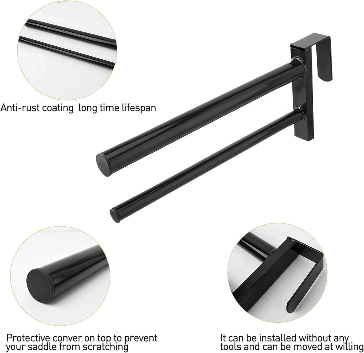 Heavy Duty Portable Saddle Rack Stand with 2 Bars X3813