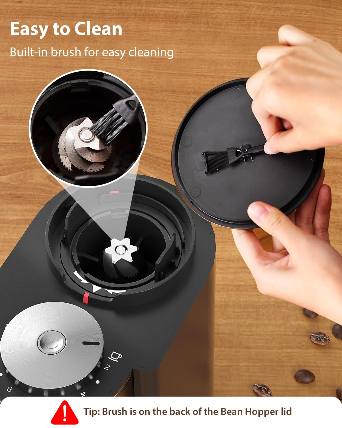Black Burr Coffee Grinder D7767