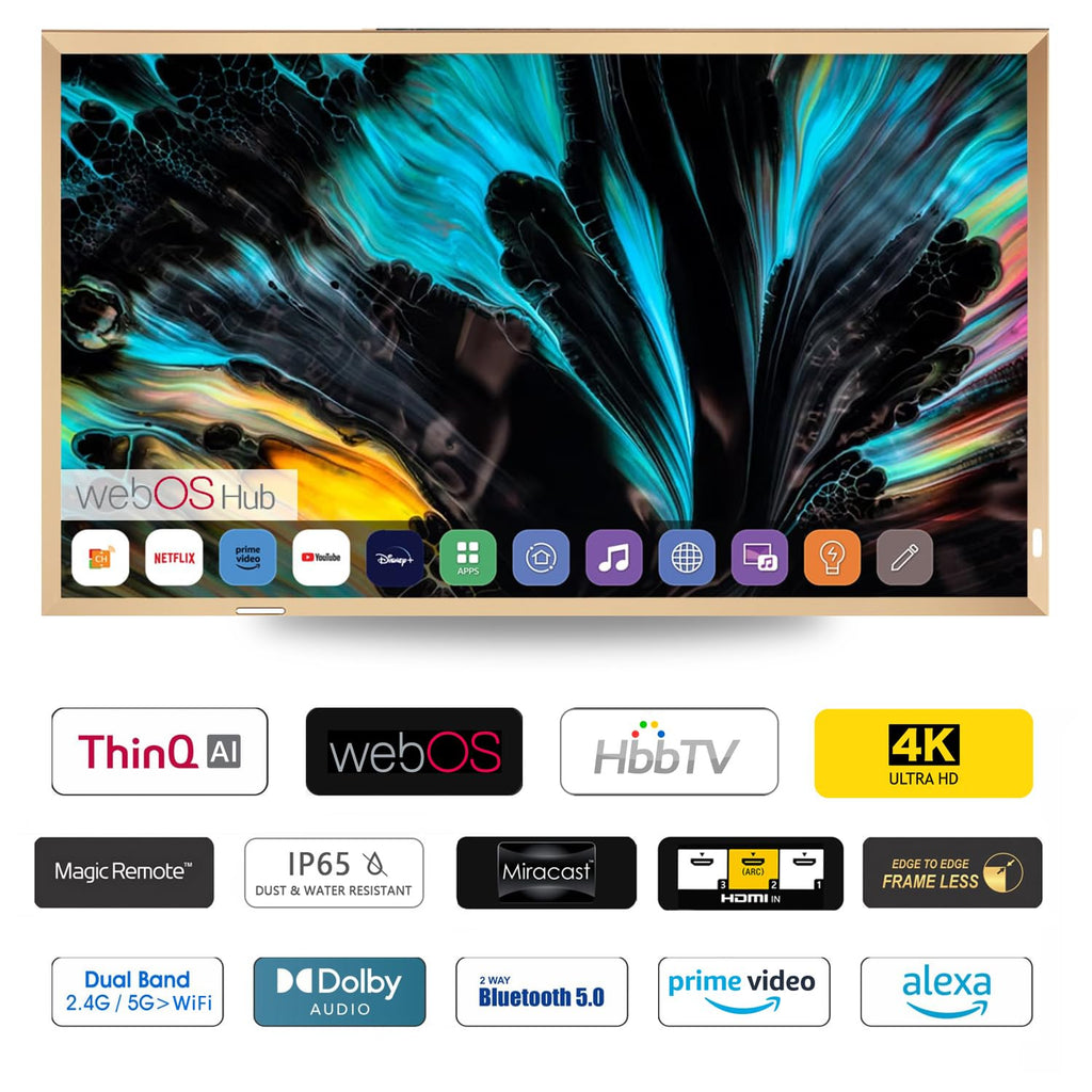 43-Inch Smart Mirror TV with Champagne Gold Aluminum Frame E976846
