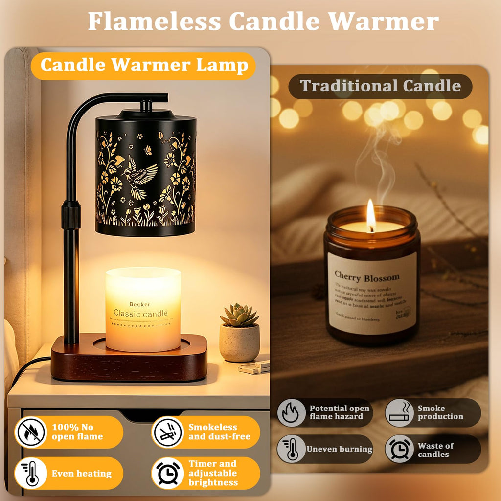 Candle Warmer Lamp with Timer & Dimmer W68870