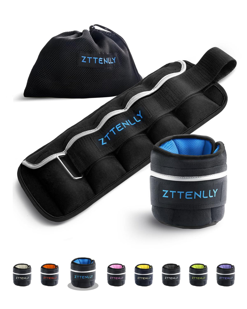 Adjustable Ankle Weights Pair with Carry Bag X36932
