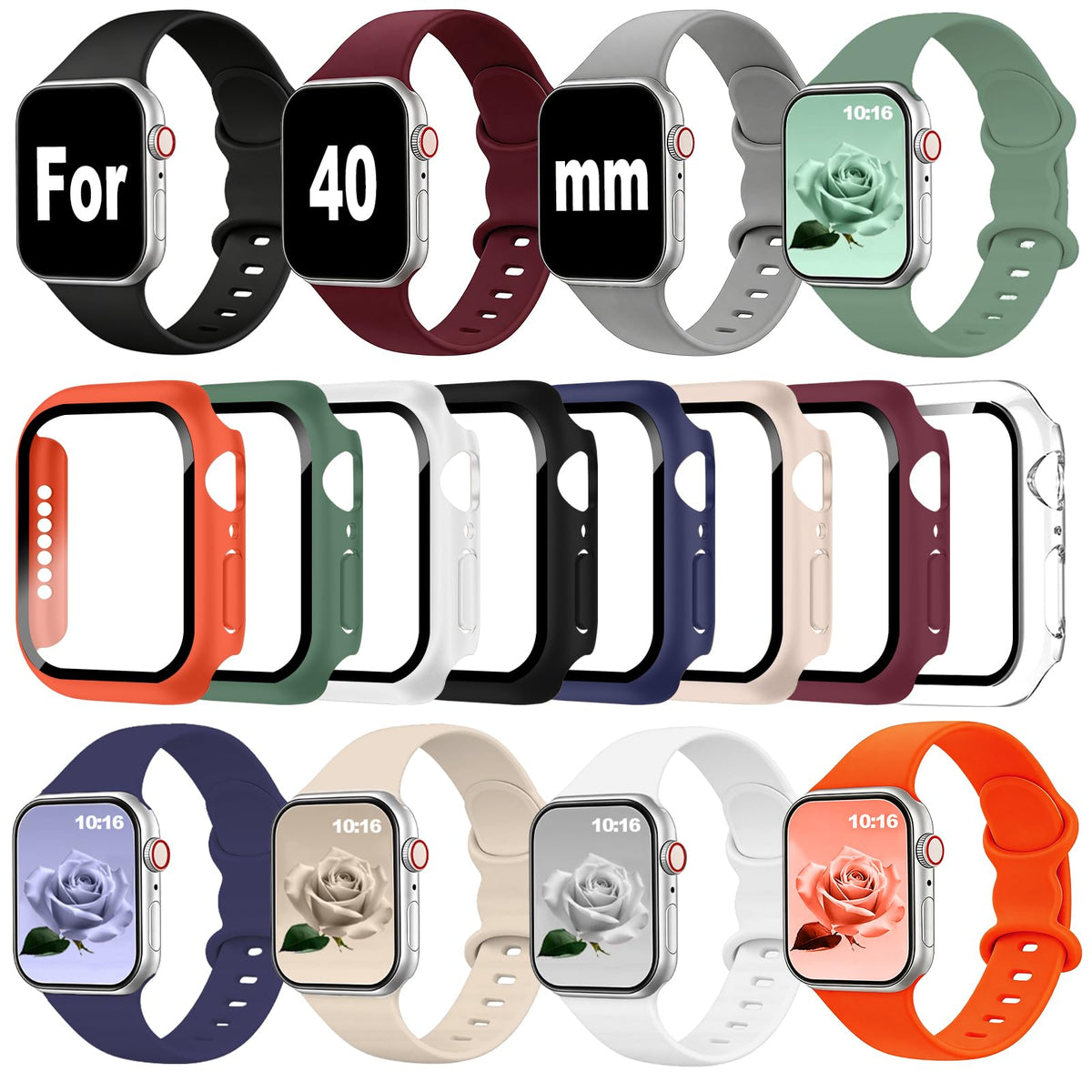 8 Pack Watch Screen Protector Silicone Band J58151