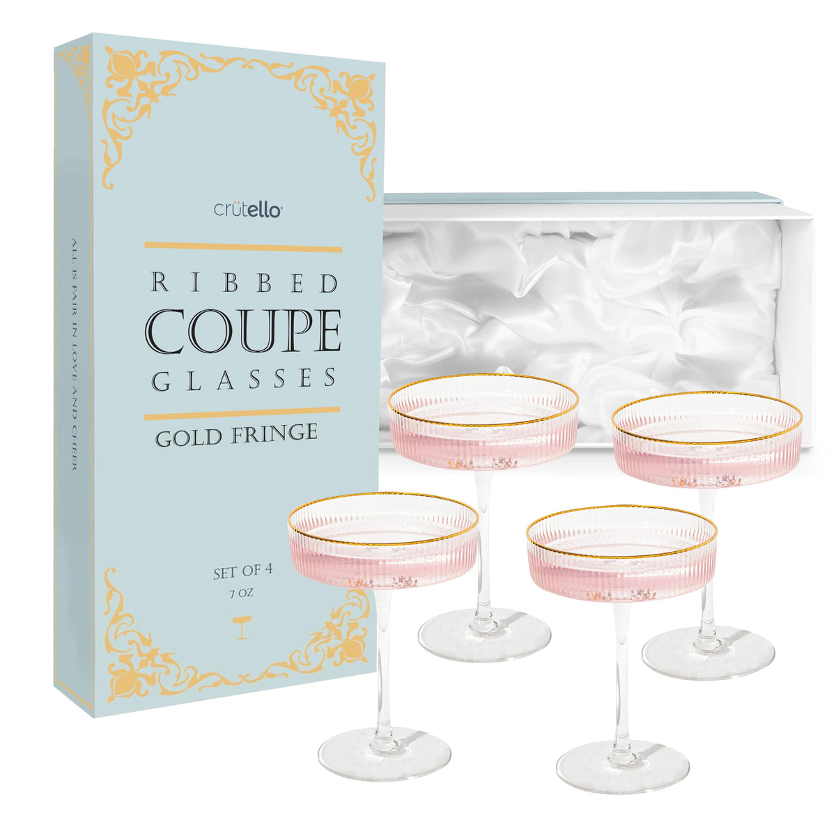 Champagne Coupe Glasses Set of 4 D9555