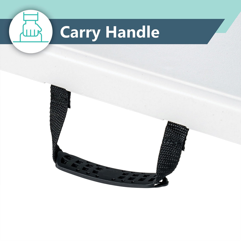 Portable Fold-in-Half Banquet Table 300 Lb Capacity White 6 Ft L840690