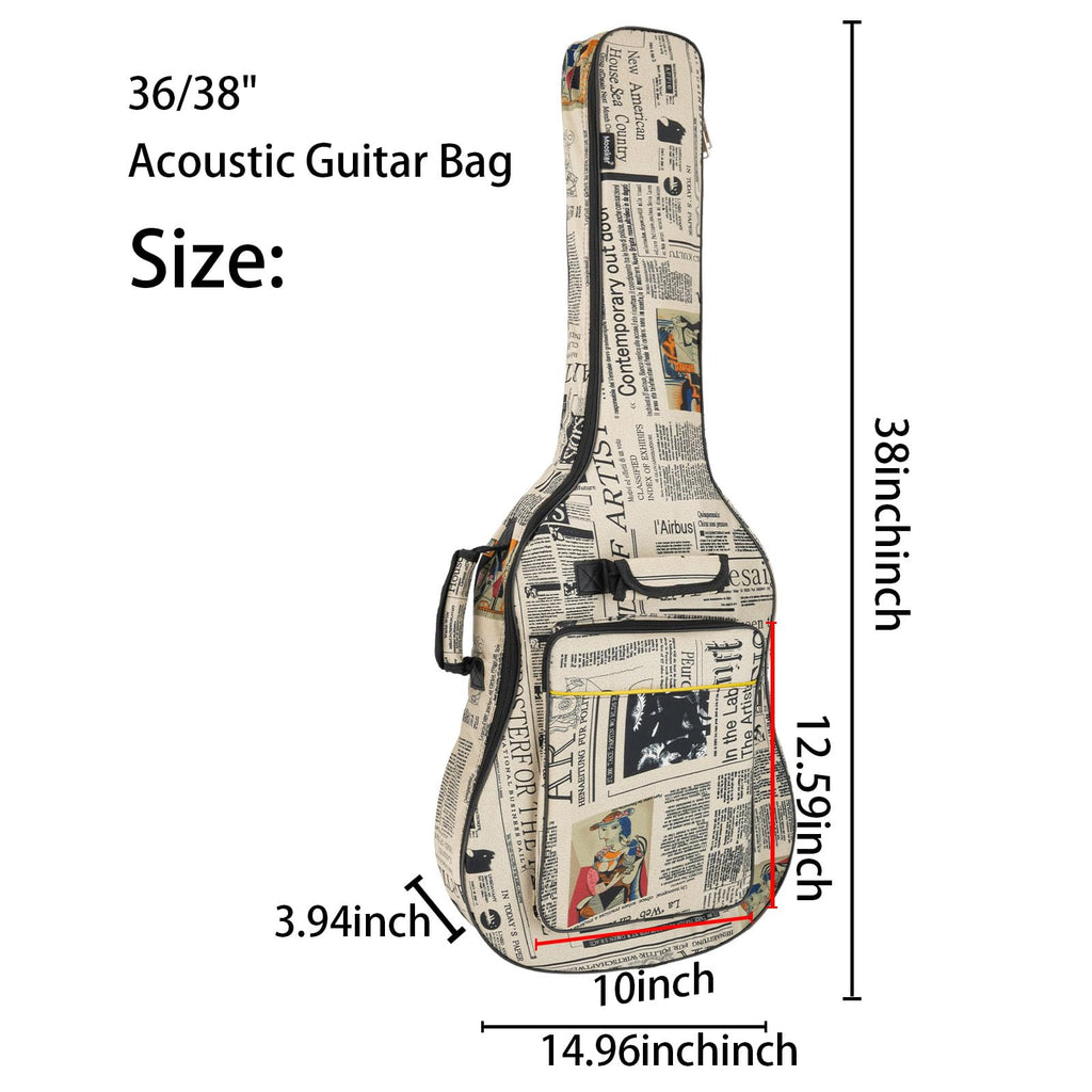 36/38 Inch Acoustic Guitar Gig Bag with 6mm Padding F228