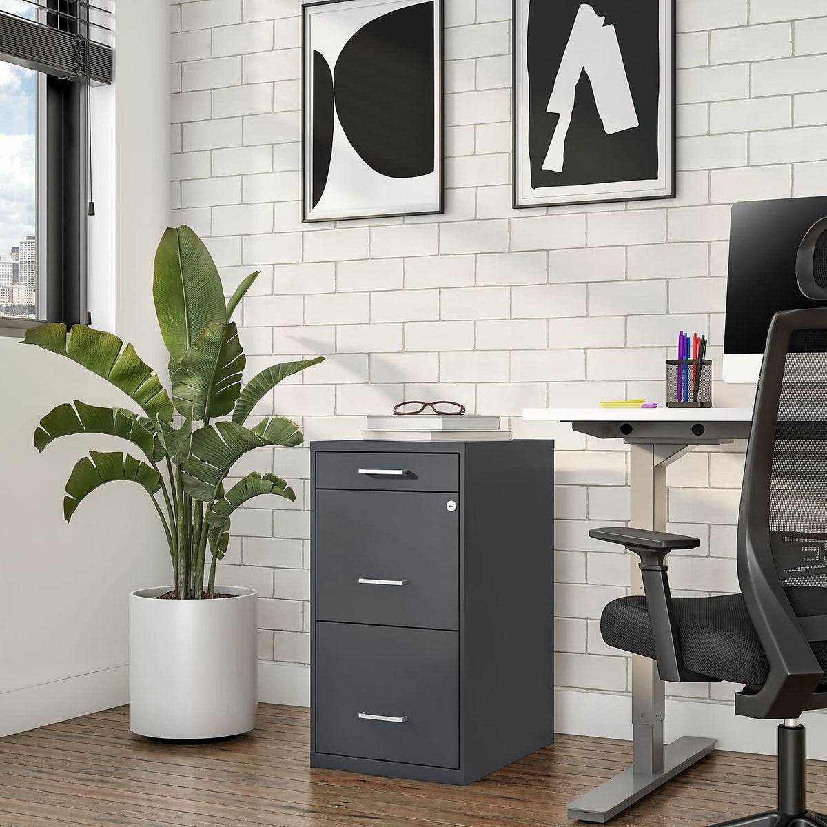 3 Drawer Letter Size Lockable File Cabinet X547345