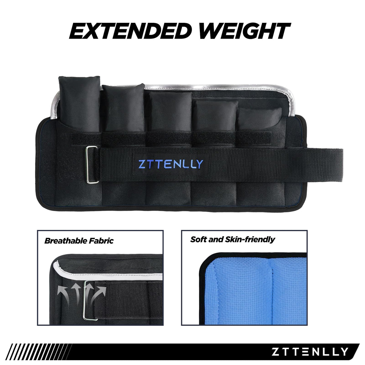 Adjustable Ankle Weights Pair with Carry Bag X36932