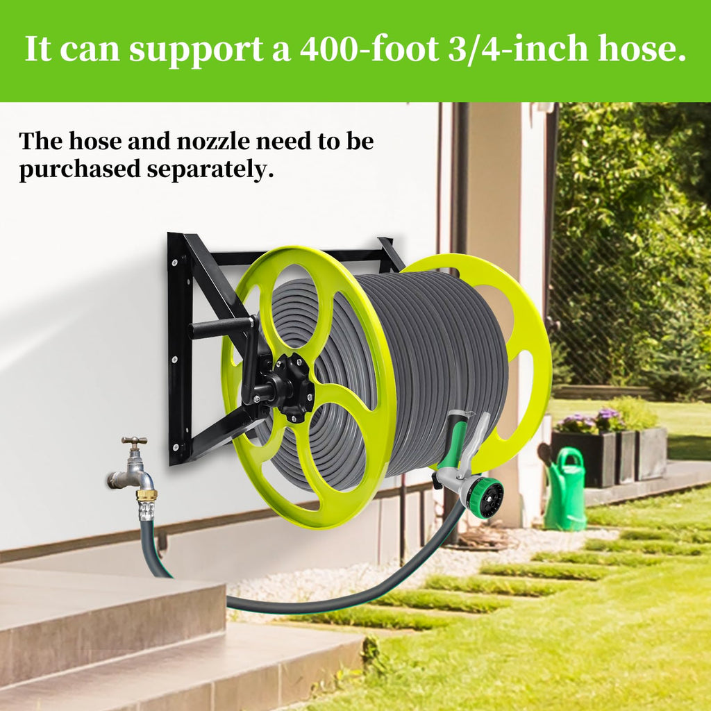 Wall Mount Garden Hose Reel 400FT K1949