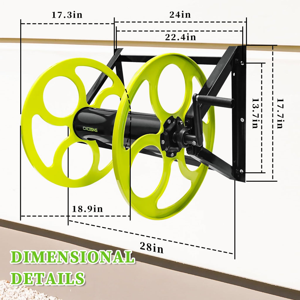 Wall Mount Garden Hose Reel 400FT K1949