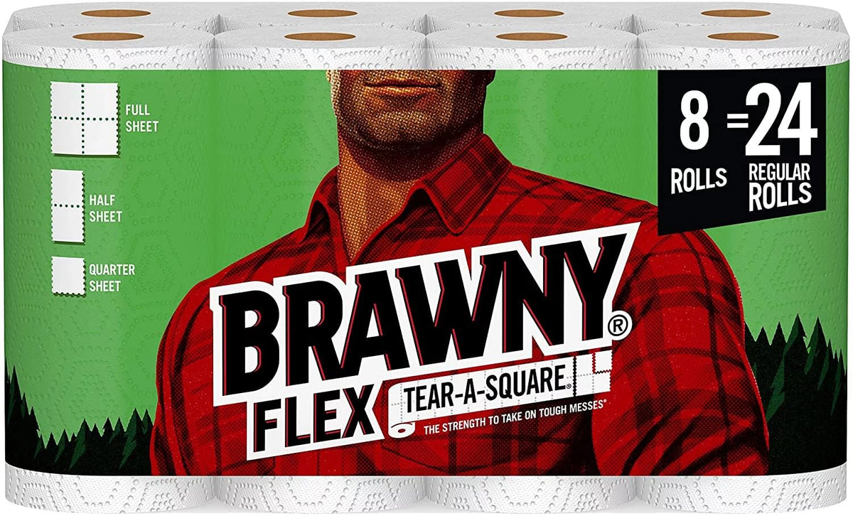 Paper Towels, 8 Triple Rolls, 3 Sheet Size Options R319554
