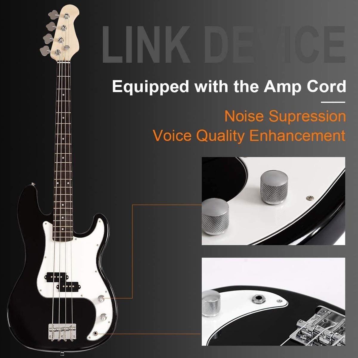Full Size 4 String Electric Bass Guitar with Bag O16938