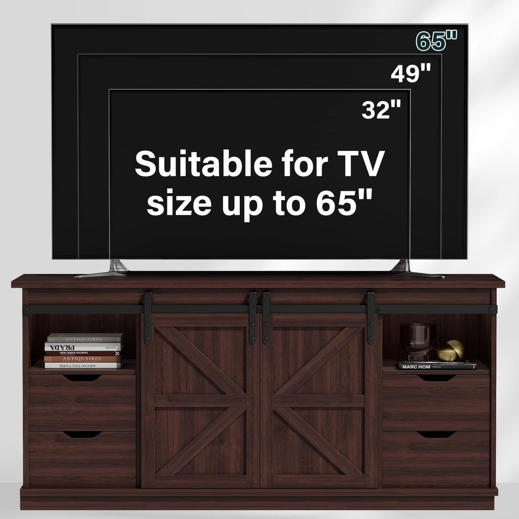 Rustic Oak 4 Drawer TV Stand O73793